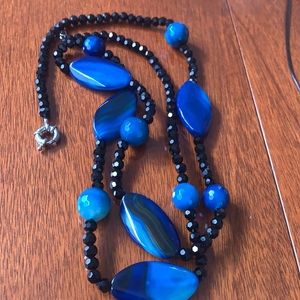 Agate and onyx necklace